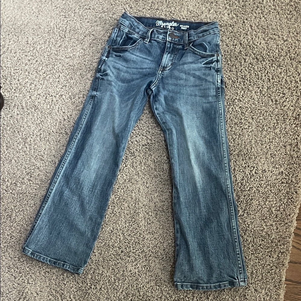 Boys 8 Wrangler Retro Relaxed Boot Jeans - Picture 2 of 6
